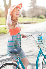 Image showing Beautiful Caucasian woman outdoor