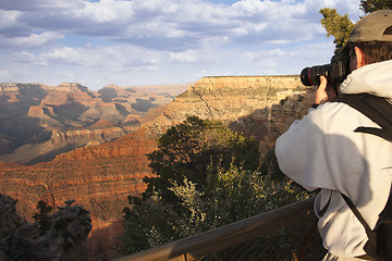 Image showing Photographer Shooting at the Grand Canyon