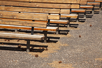 Image showing Outdoor Wooden Amphitheater Seating Abstract