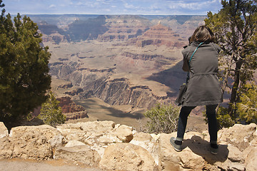 Image showing Photographer Shooting at the Grand Canyon