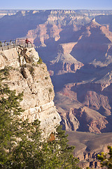 Image showing Woman Enjoys the Beautiful Grand Canyon Landscape View