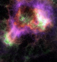 Image showing outer space cloud nebula and stars