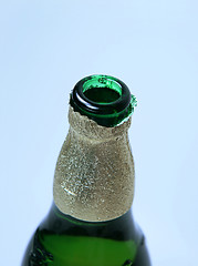 Image showing bottle on blue