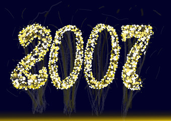 Image showing 2007 new year fireworks calendar