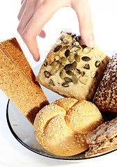 Image showing Assortment of baked bread