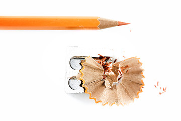 Image showing Pencil and sharpener