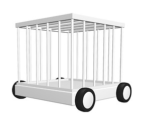 Image showing cage on wheels