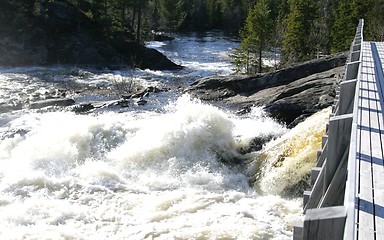 Image showing Timber floating dam