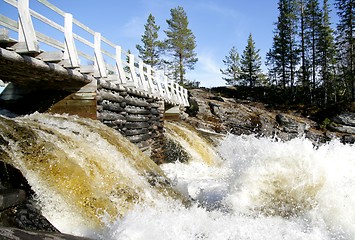 Image showing Timber floating dam