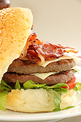 Image showing Double Decker Burger