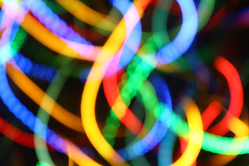 Image showing blurred color lights