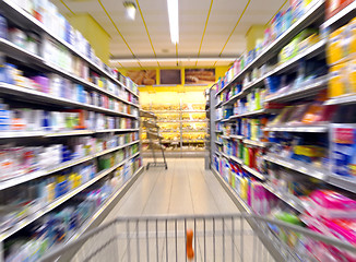 Image showing supermarket shopping