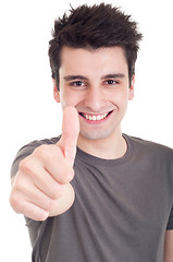 Image showing Man showing thumbs up