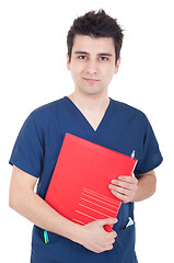 Image showing Doctor holding folder