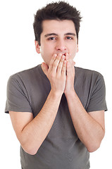 Image showing Man yawning 