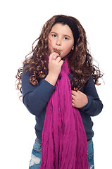 Image showing Little girl with ice cream