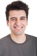 Image showing Man winking