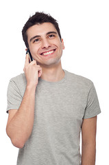 Image showing Casual man on the phone