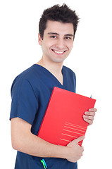 Image showing Doctor holding folder