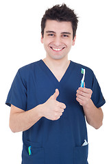 Image showing Dentist thumb up