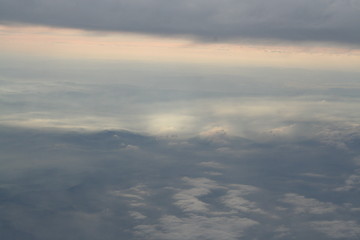 Image showing Above the clouds in the evening