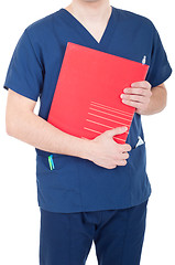 Image showing Doctor holding folder