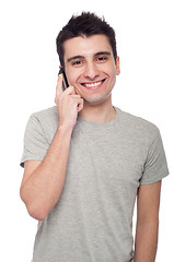 Image showing Casual man on the phone