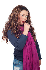 Image showing Little girl with ice cream