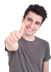 Image showing Man showing thumbs up