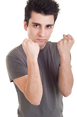 Image showing Man with fight expression