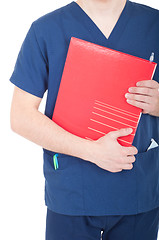 Image showing Doctor holding folder