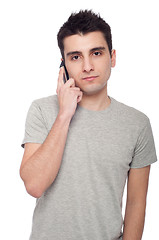 Image showing Casual man on the phone