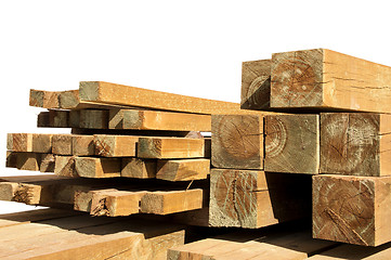 Image showing Pine wood logs