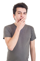 Image showing Man yawning 