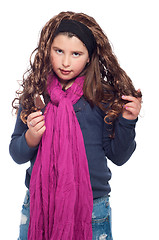 Image showing Little girl with ice cream