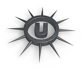 Image showing spiky letter u