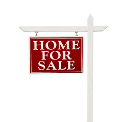 Image showing Home For Sale Real Estate Sign  on White