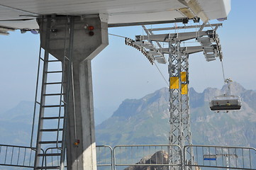 Image showing Chairlifts at Mount Titlis