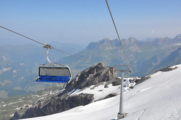 Image showing Chairlifts at Mount Titlis