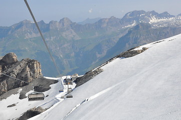 Image showing Chairlifts at Mount Titlis