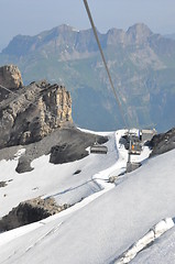 Image showing Chairlifts at Mount Titlis