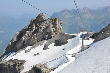 Image showing Chairlifts at Mount Titlis