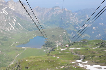 Image showing Cable Car Lines at Mount Titlis