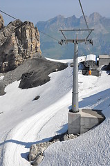 Image showing Chairlifts at Mount Titlis