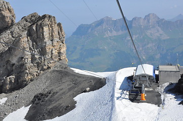 Image showing Chairlifts at Mount Titlis