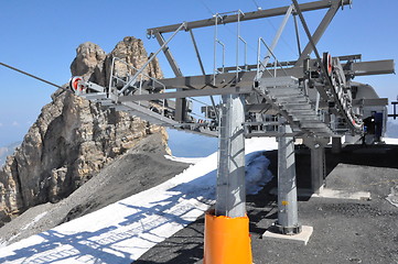 Image showing Chairlifts at Mount Titlis