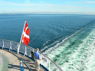 Image showing Ship with Danish flag.
