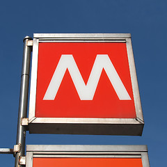 Image showing Metro sign
