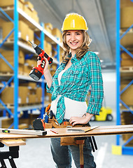 Image showing worker in warehouse