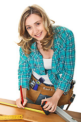 Image showing woman carpenter